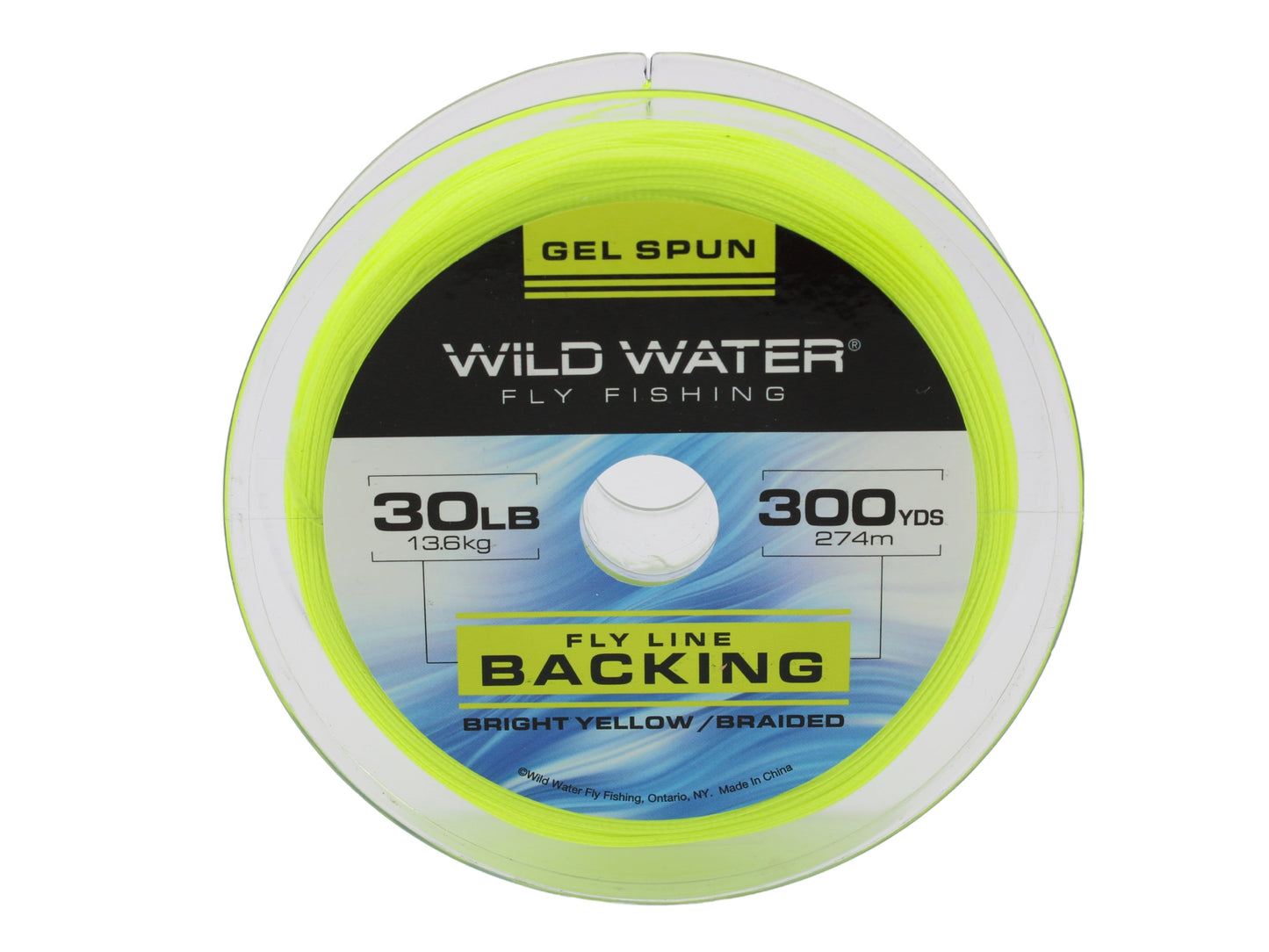 Wild Water Fly Fishing Braided Gel Spun Backing Spool, 30# 300 yards, Bright Yellow | SendIt Sailing