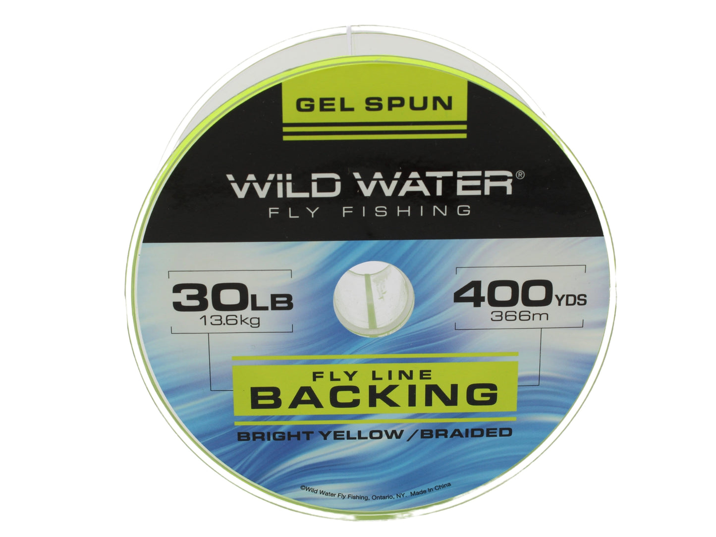 Wild Water Fly Fishing Braided Gel Spun Backing Spool, 30# 400 yards, Bright Yellow | SendIt Sailing