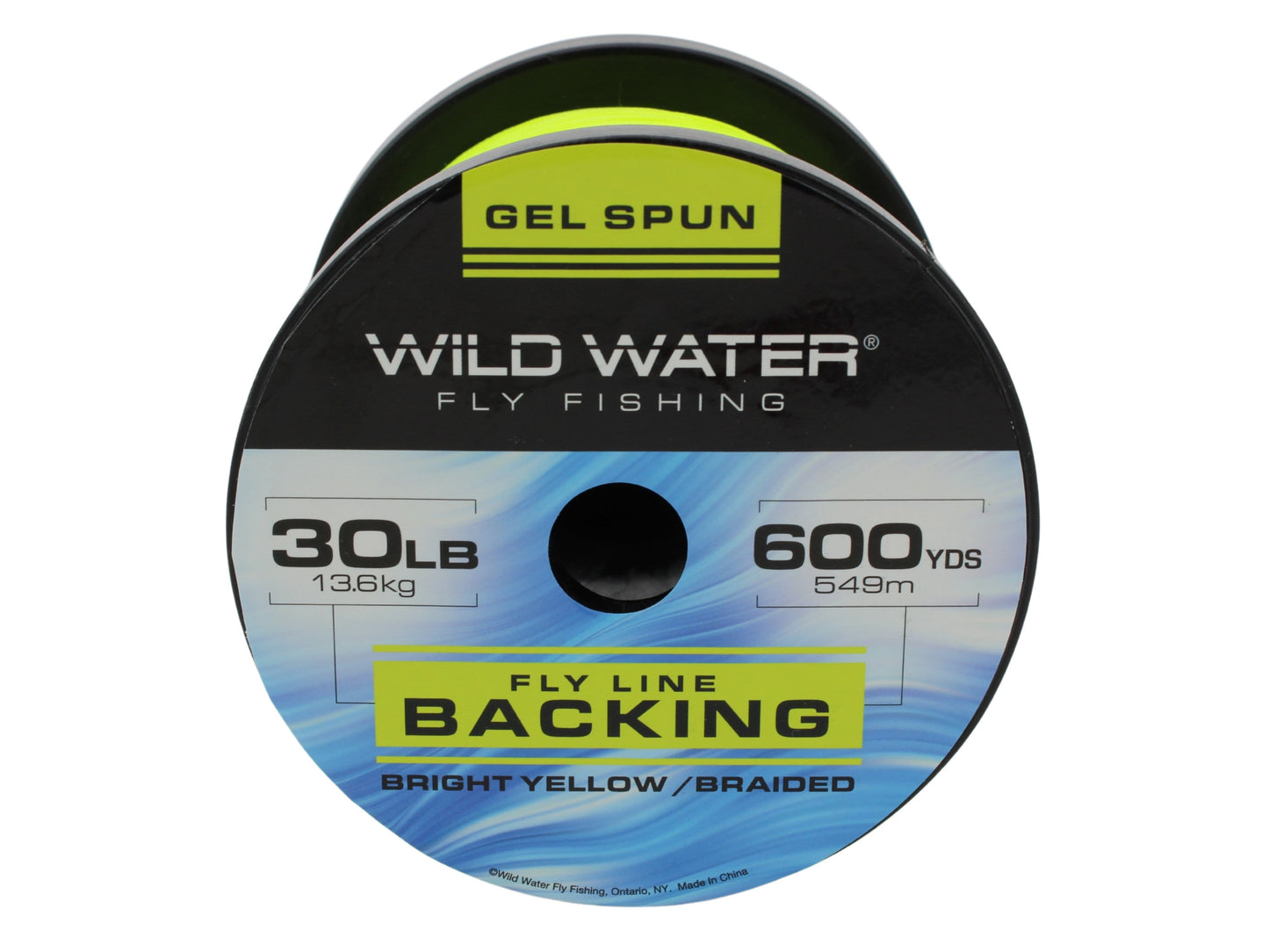 Wild Water Fly Fishing Braided Gel Spun Backing Spool, 30# 600 yards, Bright Yellow | SendIt Sailing