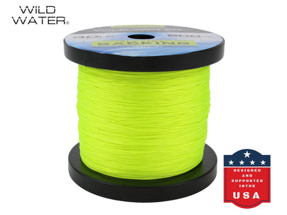 Wild Water Fly Fishing Braided Gel Spun Backing Spool, 30# 600 yards, Bright Yellow | SendIt Sailing