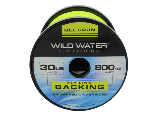 Wild Water Fly Fishing Braided Gel Spun Backing Spool, 30# 800 yards, Bright Yellow | SendIt Sailing