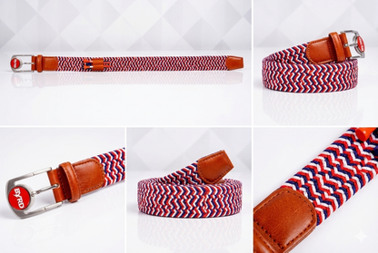 THE BRAIDED BYRD GOLF BELT ♠ Red/White/Blue