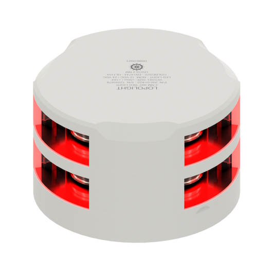 Lopolight 2nm 360 Degree Red Double White Coated UL | SendIt Sailing