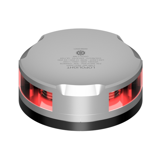 Lopolight 2nm 360 Degree Red Silver with FB Base | SendIt Sailing
