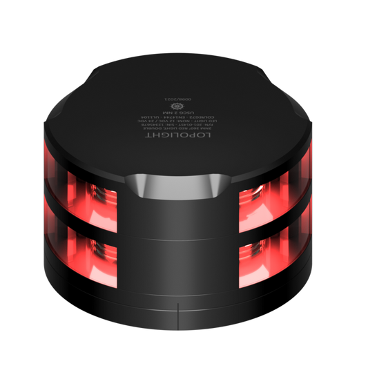 Lopolight 2nm 360 Degree Red Double Black with FB Base | SendIt Sailing