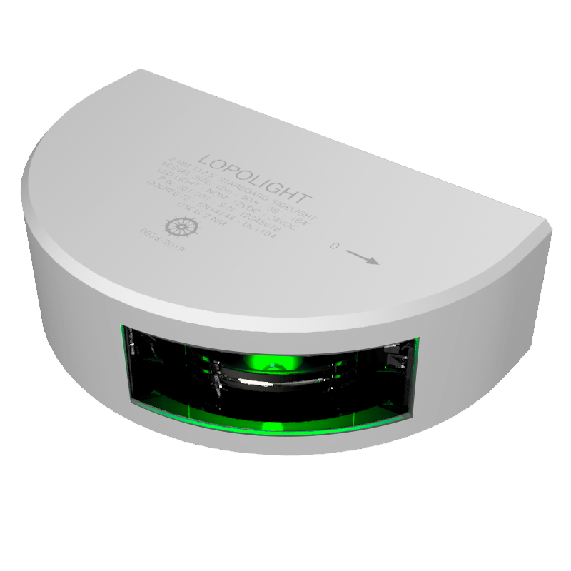 Lopolight 2nm Starboard White Ceramic Coated | SendIt Sailing