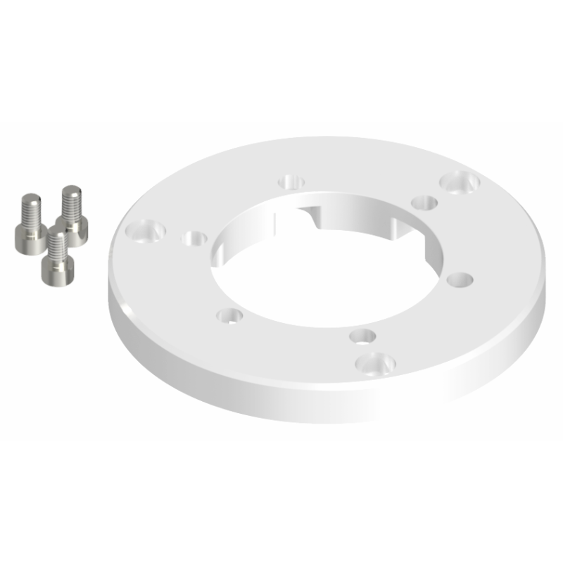 Lopolight Circular Baseplate Alu-White Including Mounting Bolts | SendIt Sailing