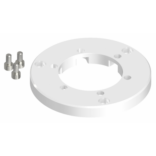 Lopolight Circular Baseplate Alu-White Including Mounting Bolts | SendIt Sailing