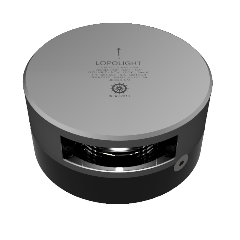 Lopolight 2nm Stern silver anodized | SendIt Sailing