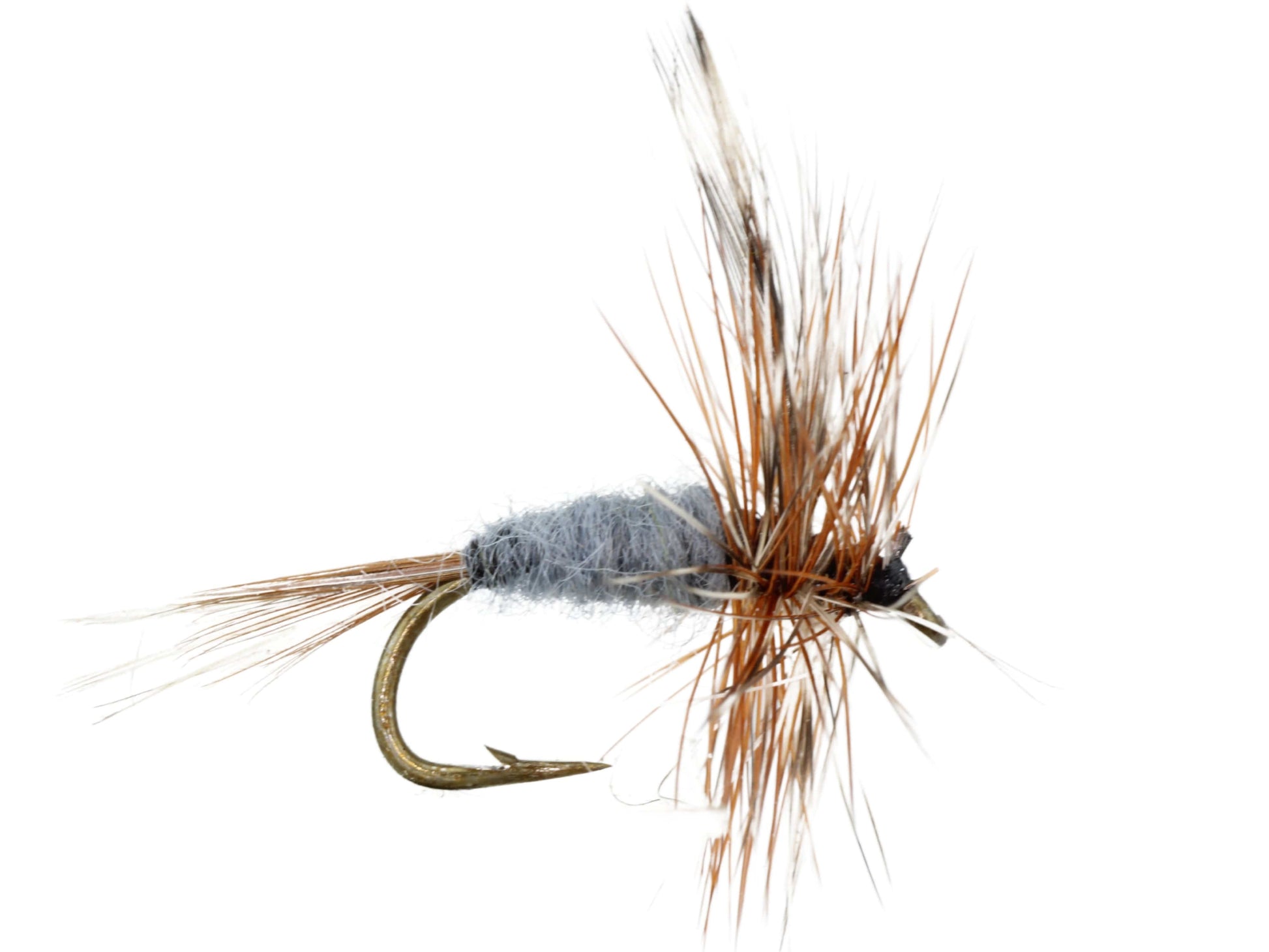 Wild Water Fly Fishing Gray Adams, Size 12 (Qty 6) | SendIt Sailing