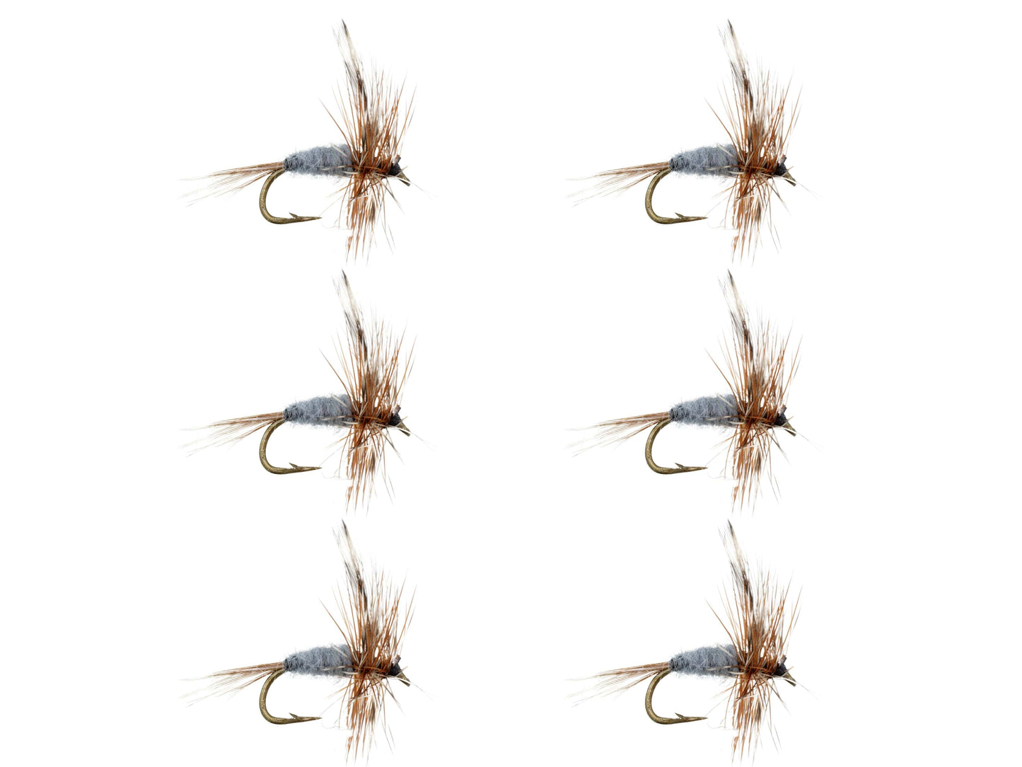 Wild Water Fly Fishing Gray Adams, Size 12 (Qty 6) | SendIt Sailing