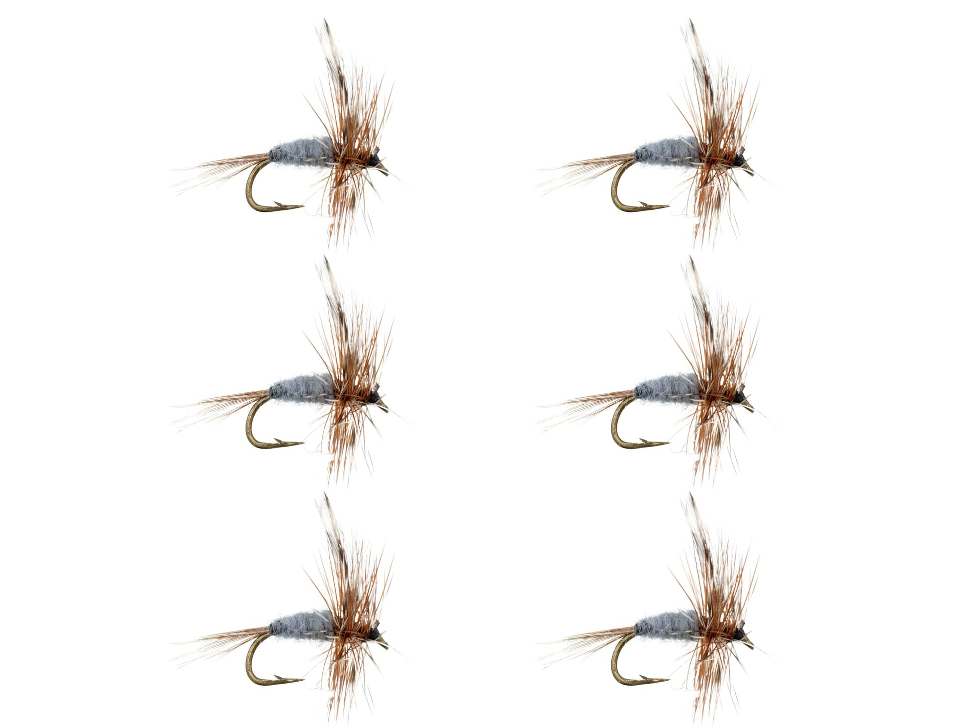 Wild Water Fly Fishing Gray Adams, Size 12 (Qty 6) | SendIt Sailing