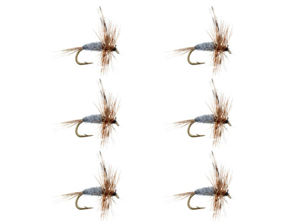 Wild Water Fly Fishing Gray Adams, Size 12 (Qty 6) | SendIt Sailing