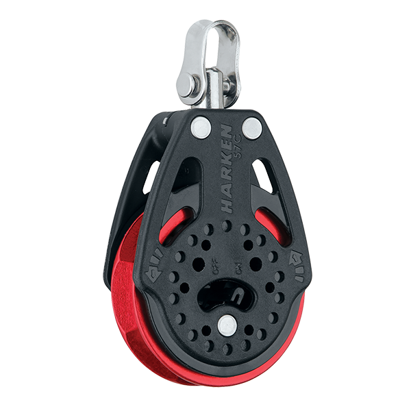 Harken 57mm Ratchet Block Swivel, Red Sheave | SendIt Sailing