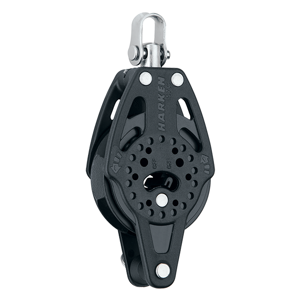 Harken 57mm Carbo Single Ratchet Block with Swivel & Becket | SendIt Sailing