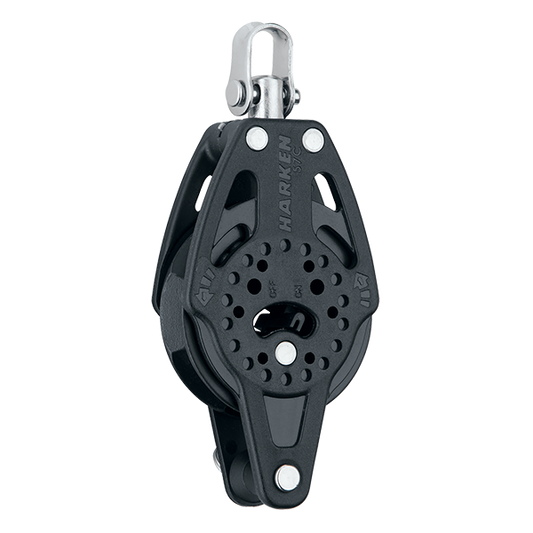 Harken 57mm Carbo Single Ratchet Block with Swivel & Becket | SendIt Sailing