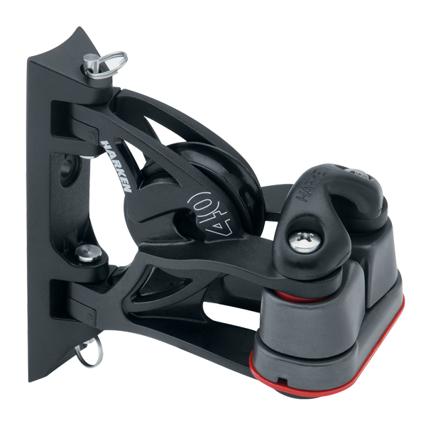 Harken 40mm Carbo Air Pivoting Lead Block with Aluminum Cam-Matic Cleat | SendIt Sailing