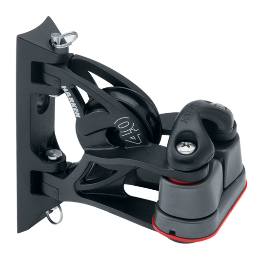 Harken 40mm Carbo Air Pivoting Lead Block with Aluminum Cam-Matic Cleat | SendIt Sailing