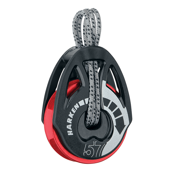 Harken 57mm T2 Soft-Attach Ratchamatic Block Red Sheave | SendIt Sailing