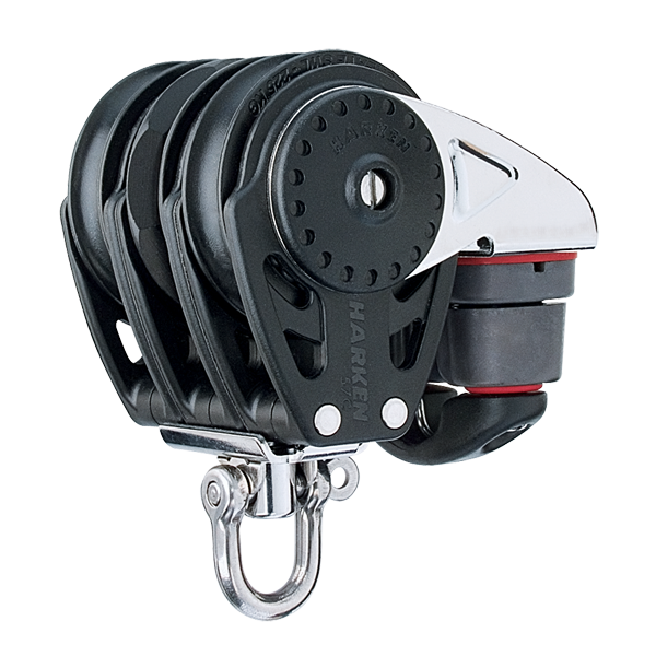 Harken 57mm Triple Ratchamatic Block Swivel, Cam Cleat | SendIt Sailing