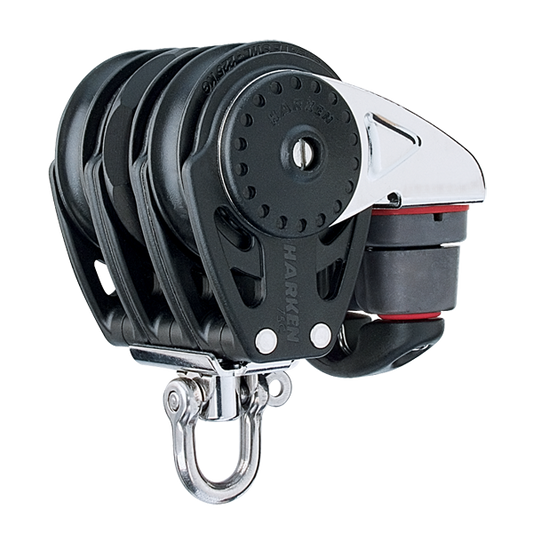 Harken 75mm Triple Ratchamatic Block Swivel, Cam Cleat | SendIt Sailing