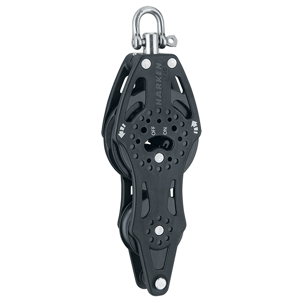 Harken 75mm Fiddle Ratchet Block Swivel, Becket | SendIt Sailing