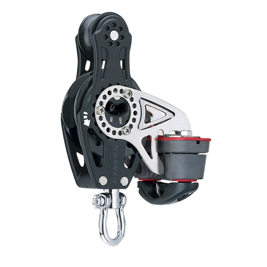 Harken 75mm Fiddle Ratchet Block Swivel, Cam Cleat | SendIt Sailing