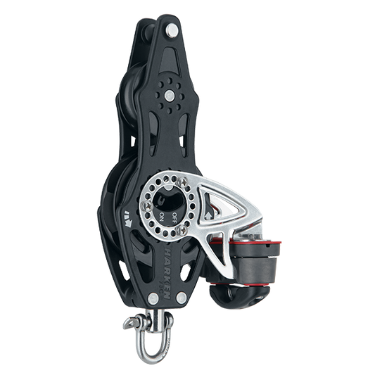 Harken 75mm Fiddle Ratchet Block Swivel, Becket, Cam Cleat | SendIt Sailing