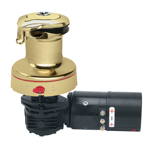 Harken 46 Rewind 12V Horiz Polished Bronze with DF Ctrl Box Winch | SendIt Sailing