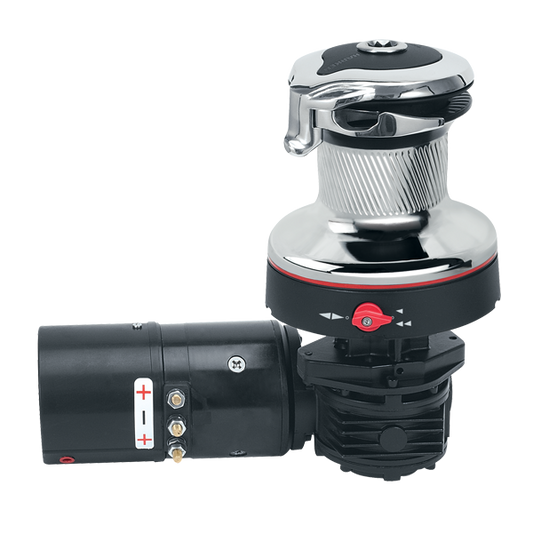Harken Radial Rewind Electric Chrome Winch - Left Mount | SendIt Sailing
