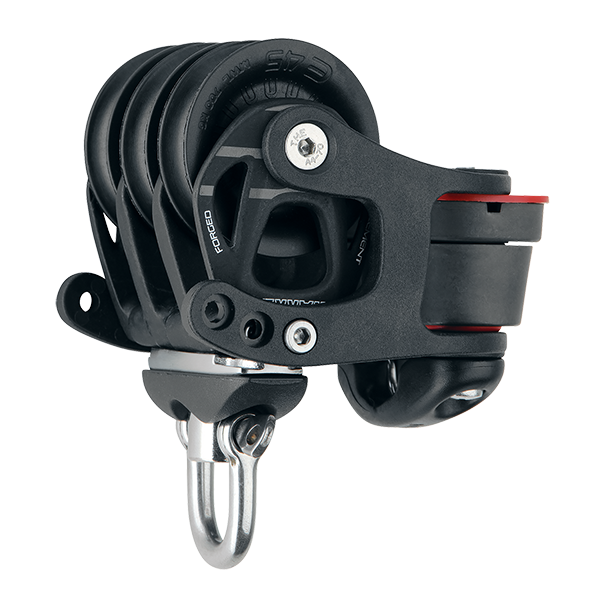 Harken 45mm Aluminum Element Triple Block Swivel, Cam Cleat | SendIt Sailing