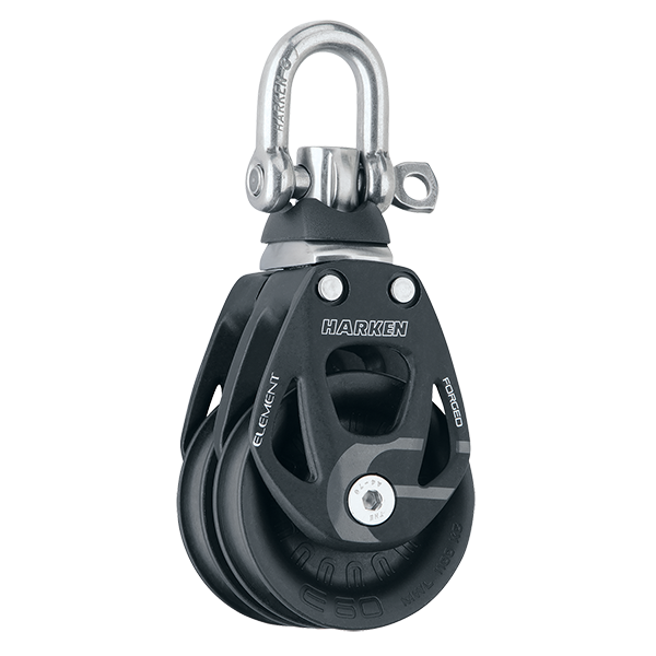 Harken 60mm Double Aluminum Element Block with Swivel | SendIt Sailing