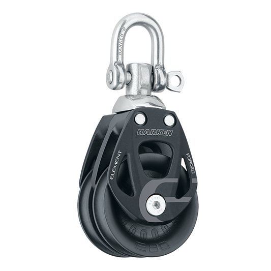 Harken 80mm Aluminum Element Double Block Swivel | SendIt Sailing