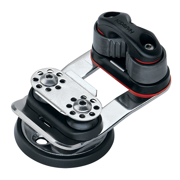 Harken Micro Swivel Cam Base with 16mm Sheaves and Adj Angle | SendIt Sailing