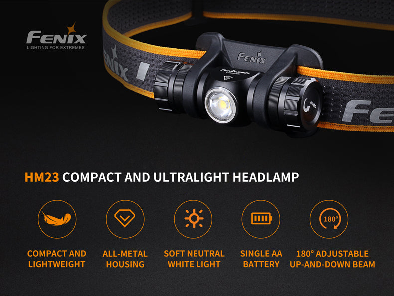 Fenix HM23 Compact Hiking and Running Headlamp - Discontinued