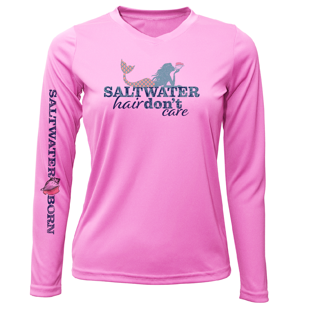 Stuart "Saltwater Hair...Don't Care" Long Sleeve UPF 50+ Dry-Fit Shirt