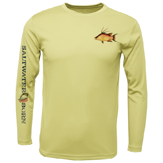 Hogfish on Chest Long Sleeve UPF 50+ Dry-Fit Shirt