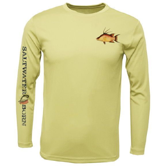 SK Hogfish on Chest Long Sleeve UPF 50+ Dry-Fit Shirt