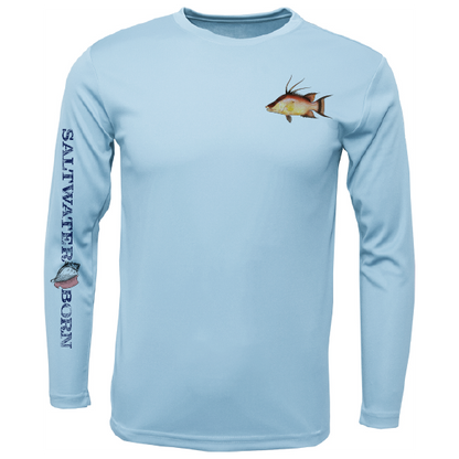 Hogfish on Chest Long Sleeve UPF 50+ Dry-Fit Shirt