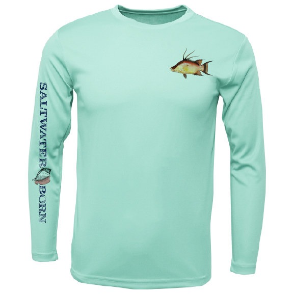 Hogfish on Chest Long Sleeve UPF 50+ Dry-Fit Shirt