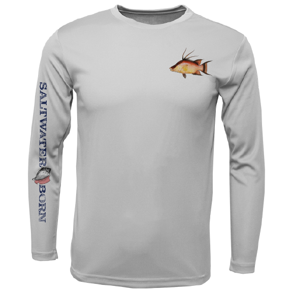 SK Hogfish on Chest Long Sleeve UPF 50+ Dry-Fit Shirt