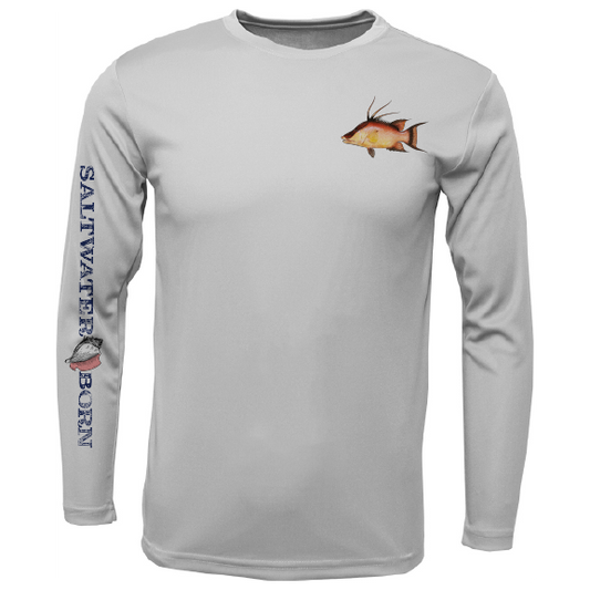 SK Hogfish on Chest Long Sleeve UPF 50+ Dry-Fit Shirt