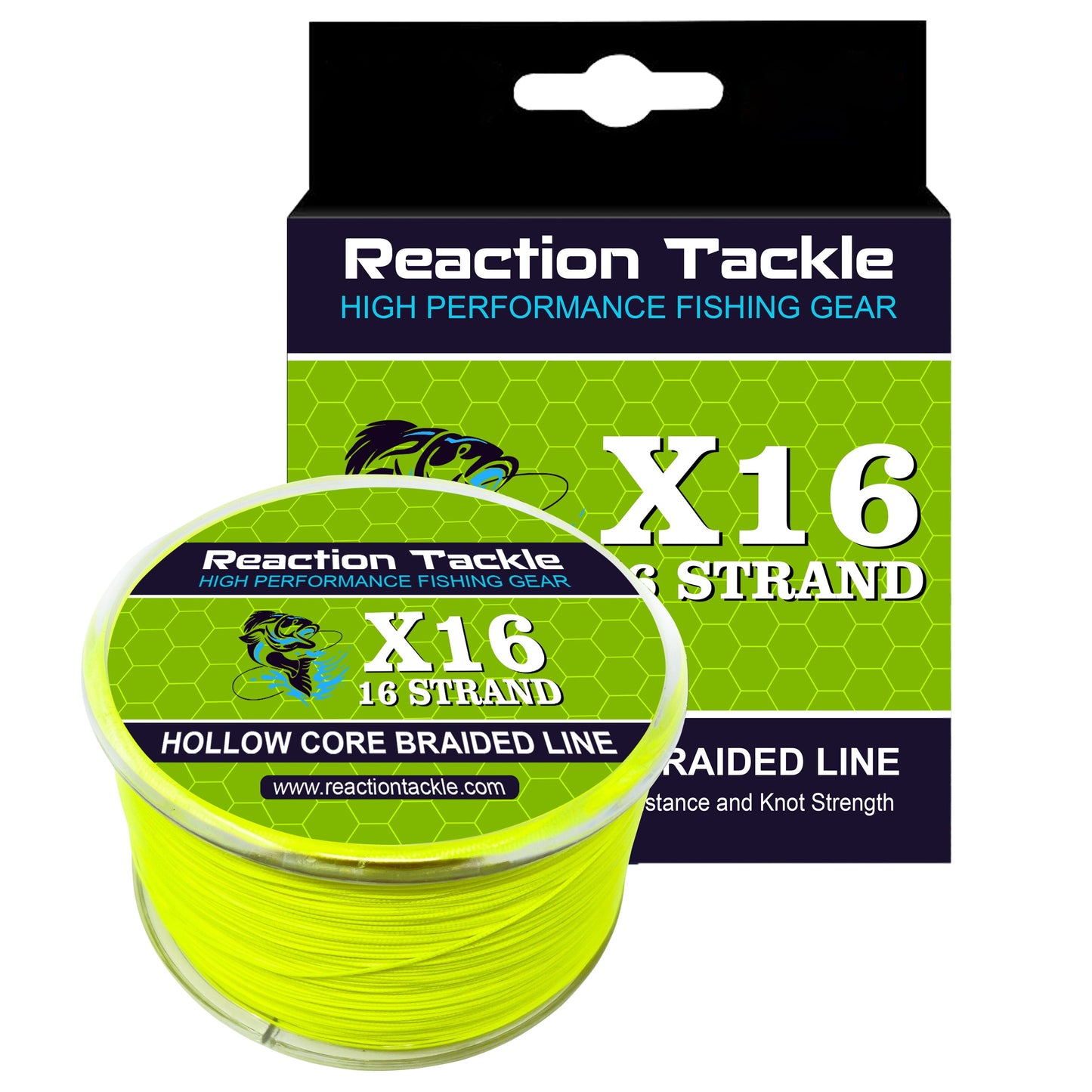 Reaction Tackle Hollow Core - 16 Strand Braided Fishing Line