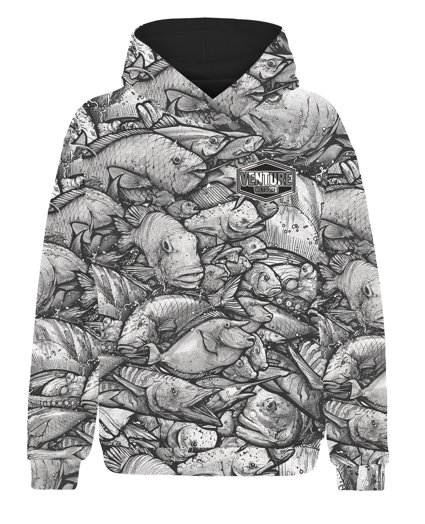 Hawaii Fish Camo Fleece Dri Fit Hoodie w/ Kangaroo Pocket (Adult/Keiki)