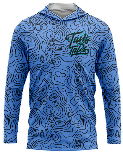 Tails Not Tales Topo Dri Fit Hoodie (Adult/Keiki)