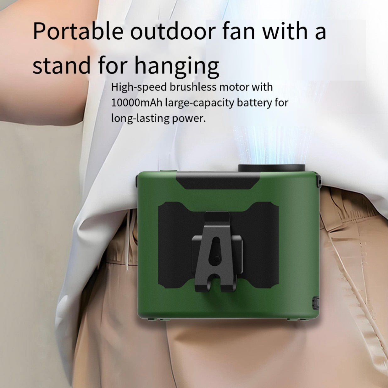 LITEGUEST Tactical Waist Clip Fan – Wearable Cooling for Outdoors