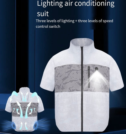 LITEGUEST Cooling Fan Jacket with LED Light Stay Cool for Outdoor