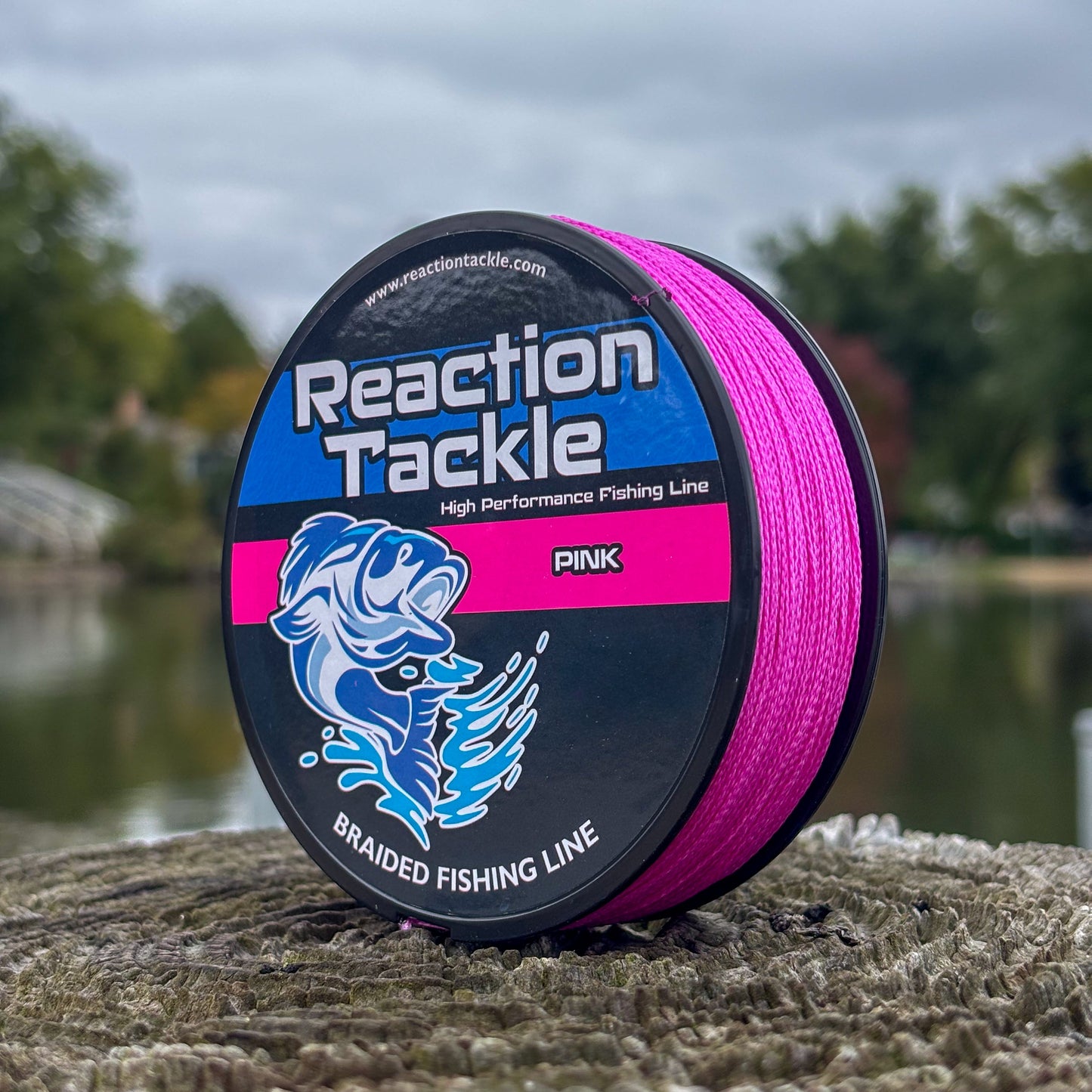 Reaction Tackle Braided Fishing Line - Pink