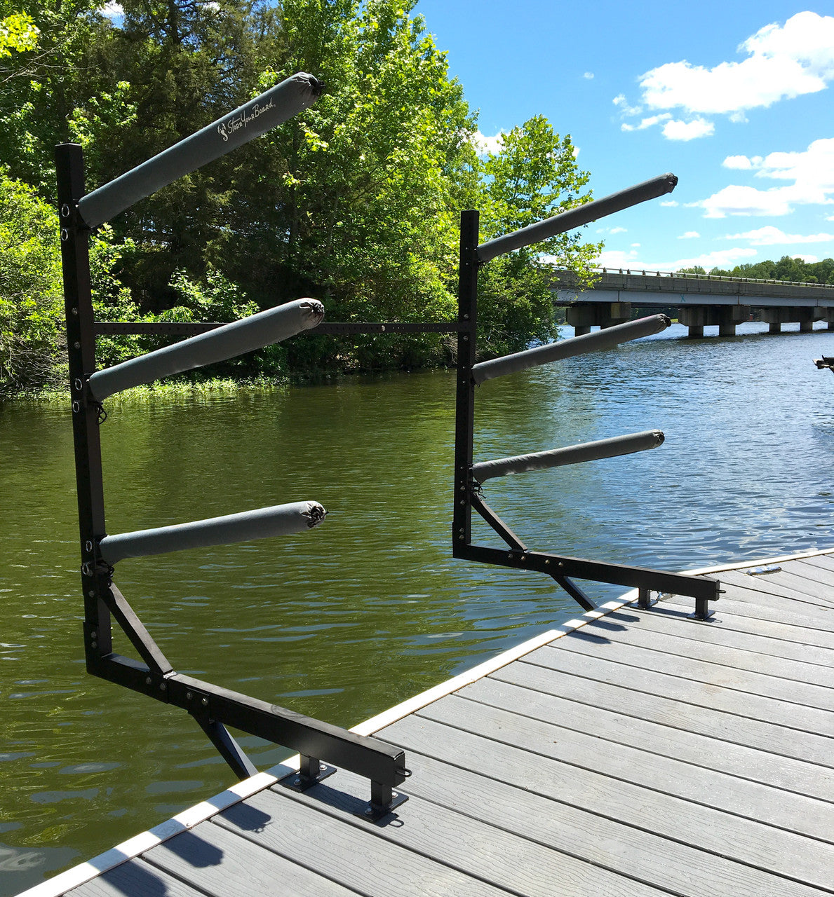 Chesapeake Kayak Storage | Adjustable Dock Rack | Over The Water | 4 Levels