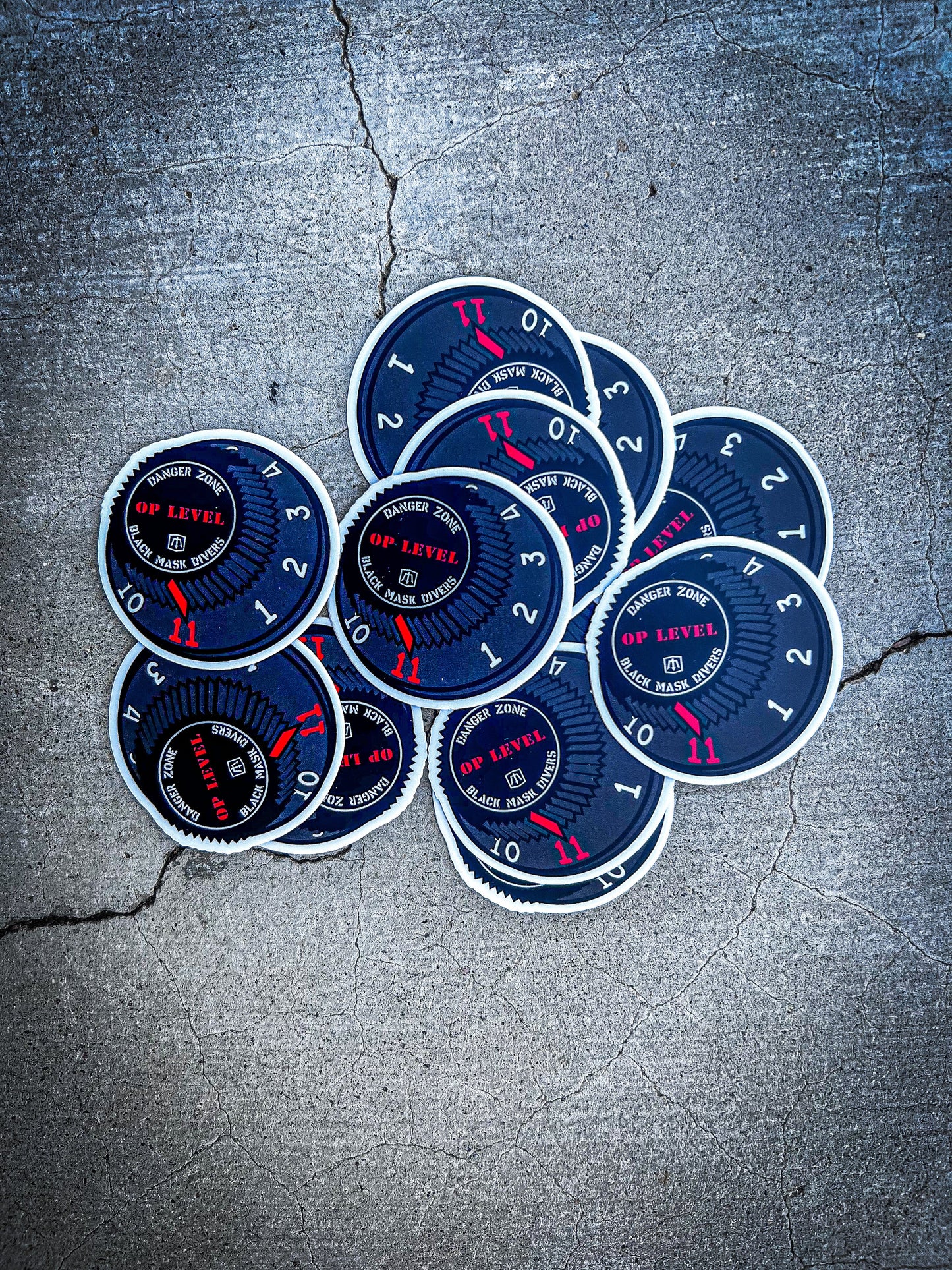 Black Mask Divers Eleven Sticker